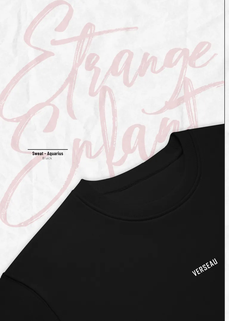 Sweat noir unisexe, collection Étrange Enfant